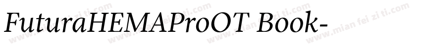 FuturaHEMAProOT Book字体转换